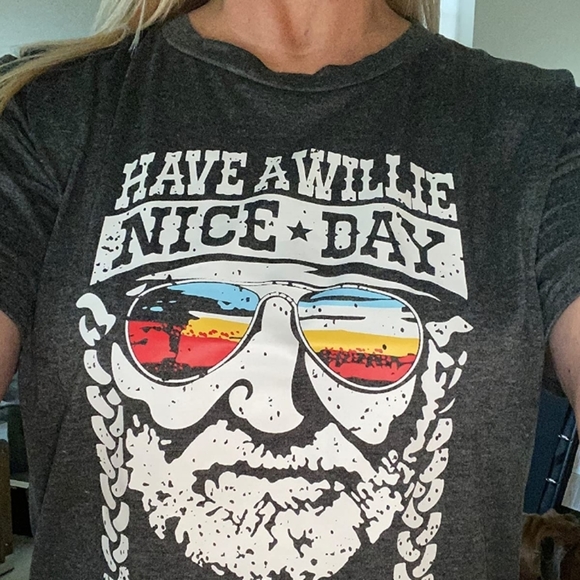 New Have a Willie Nice Day Graphic Short Sleeve T-Shirt Top Women - Picture 6 of 7